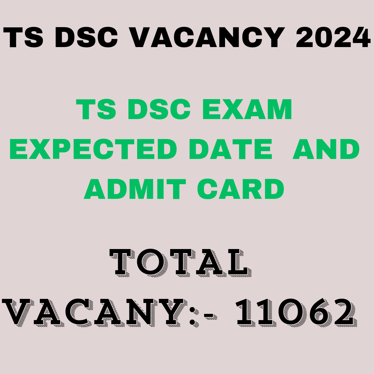 TS DSC VACANCY 2024